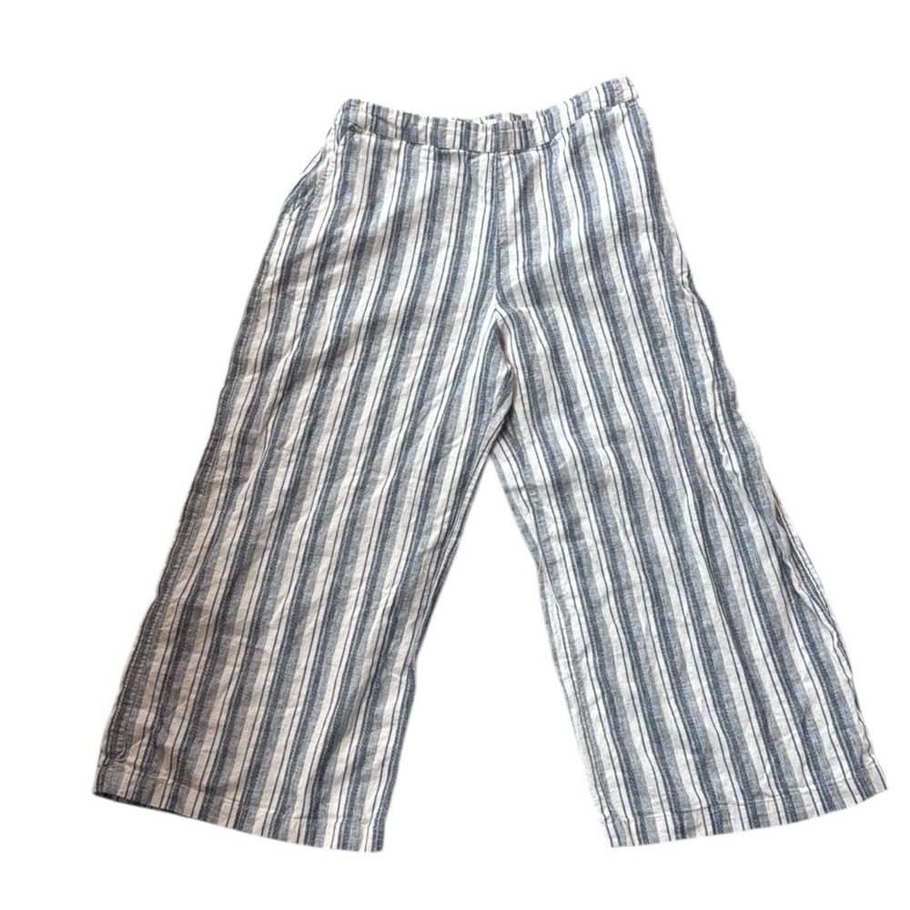 Abercrombie & Fitch Linen Cotton Blend Pants Size 6 Wide Leg Crop High Rise